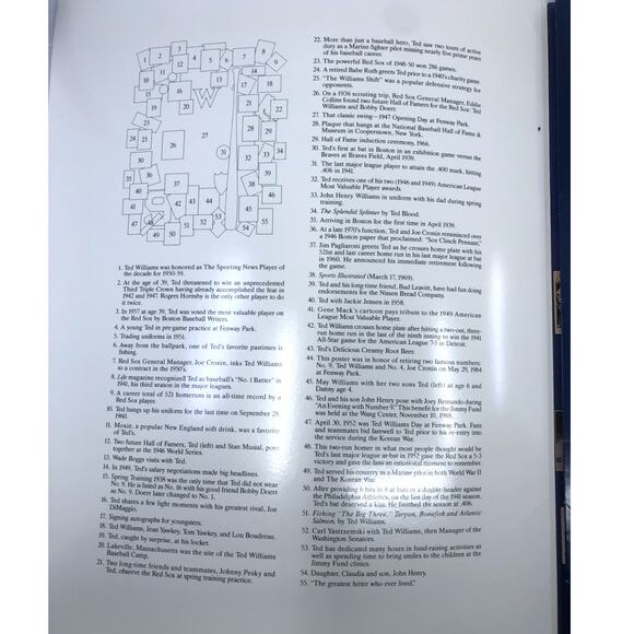 Ted Williams An American Hero 12" x 15" Commemorative Book Poster - Picture 3 of 9